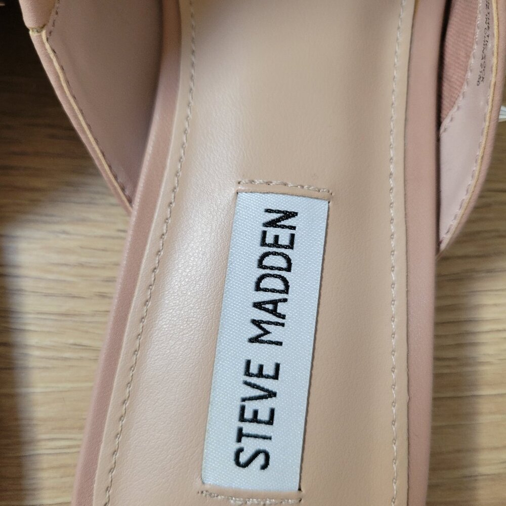 Steve Madden Studded Mule Flats – Size 10 – Blush Pink Spike Stud Slip-On Shoes - Picture 6 of 6